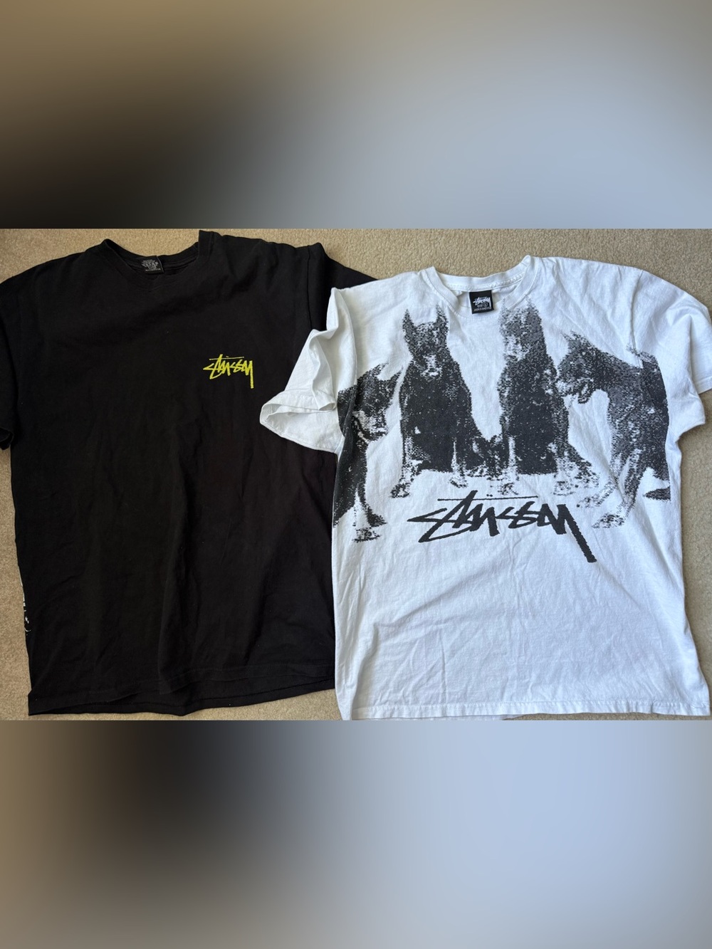 Stüssy Men’s Graphic Short Sleeve Tees- Large